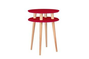Stolik Kawowy UFO śr. 45cm wys. 61cm - Czerwony