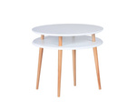 Stolik Kawowy UFO śr. 70cm wys. 61cm Biały