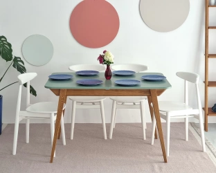 Rozkładany stół jadalniany Envelope BOLD 120x80cm Szałwiowy, Dąb