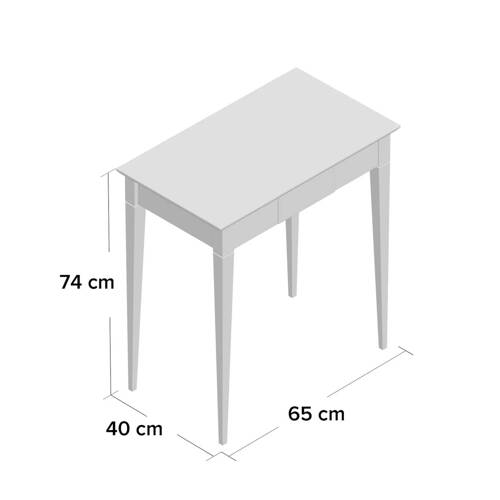 Biurko MIMO z Szufladą - 65x40cm Czarne Nogi / Granatowy