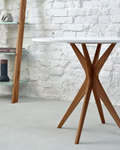 JUBI Round Table diam. 90cm Oak Concrete Grey