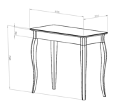 Konsola Meblowa LILLO 65x35cm Wapień