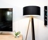 Lampa Podłogowa WANDA 45x140cm - Żółta / Biały Abażur