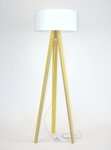 Lampa Podłogowa WANDA 45x140cm - Żółta / Biały Abażur