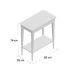 Stolik Typu Konsola MAMO 65x35cm Ciemnoszara Czarne Nogi